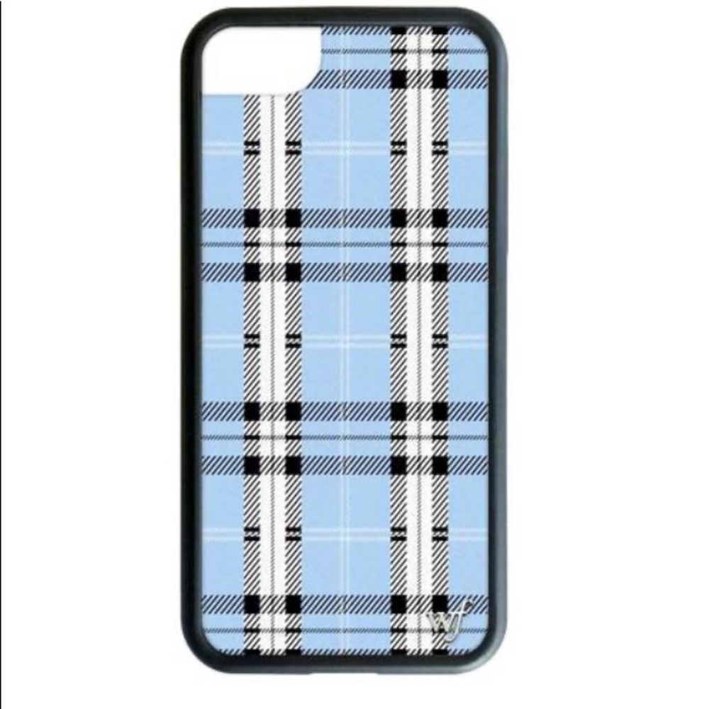 Blue plaid wildflower iphone case 6/7/8